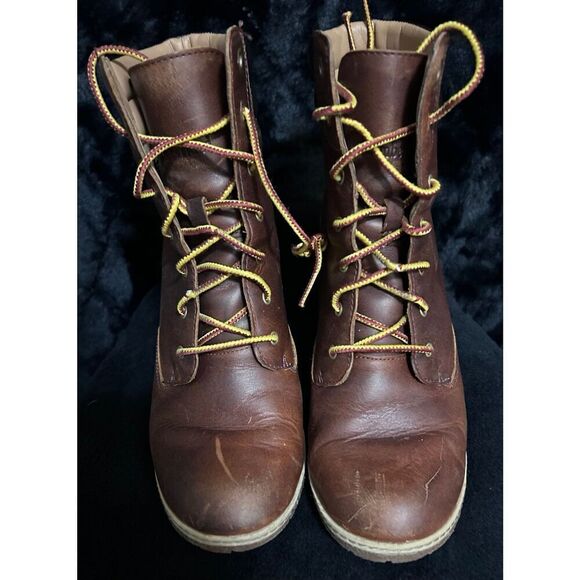 Timberland With Ortholite Women Brown Boot Heels Size 8.5 - Picture 11 of 12